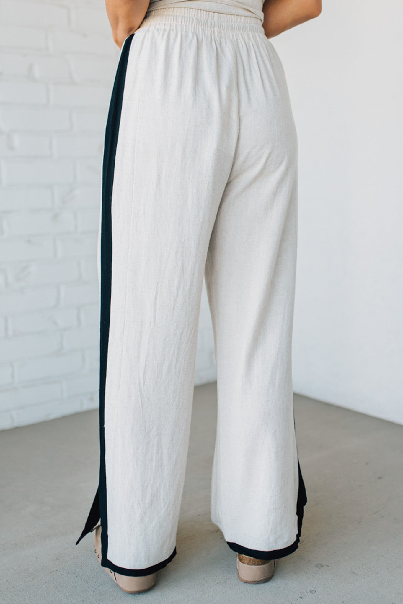 Linen Blend Contrast Set