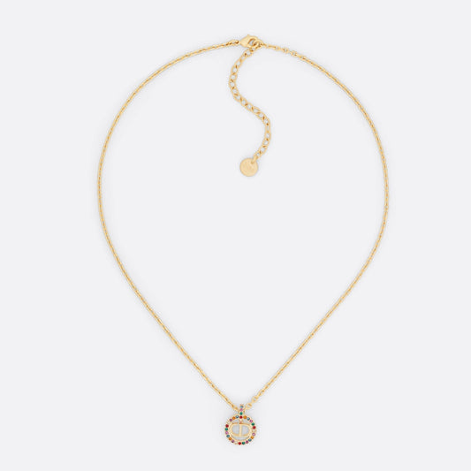 18K Petit Dior Multicolor Crystals Necklace