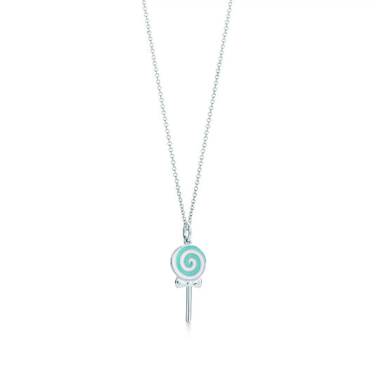 18K Tiffany Lollipop Charm Chain Necklace