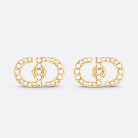 18K Petit Dior Stud Earrings