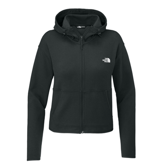 The North Face Women's Asphalt Grey Double-Knit Full-Zip Hoodie