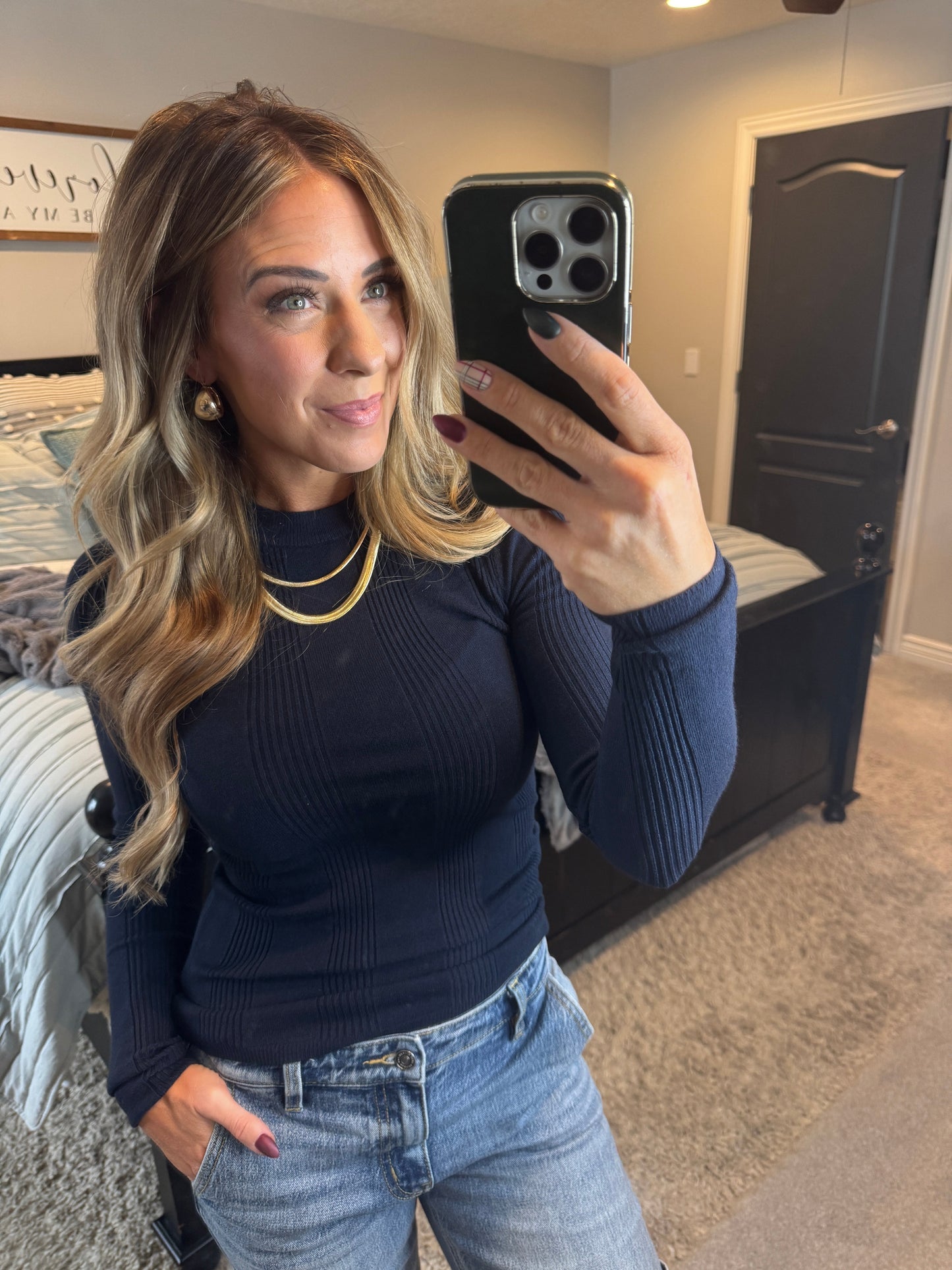 Katie Ribbed Slim Sweater