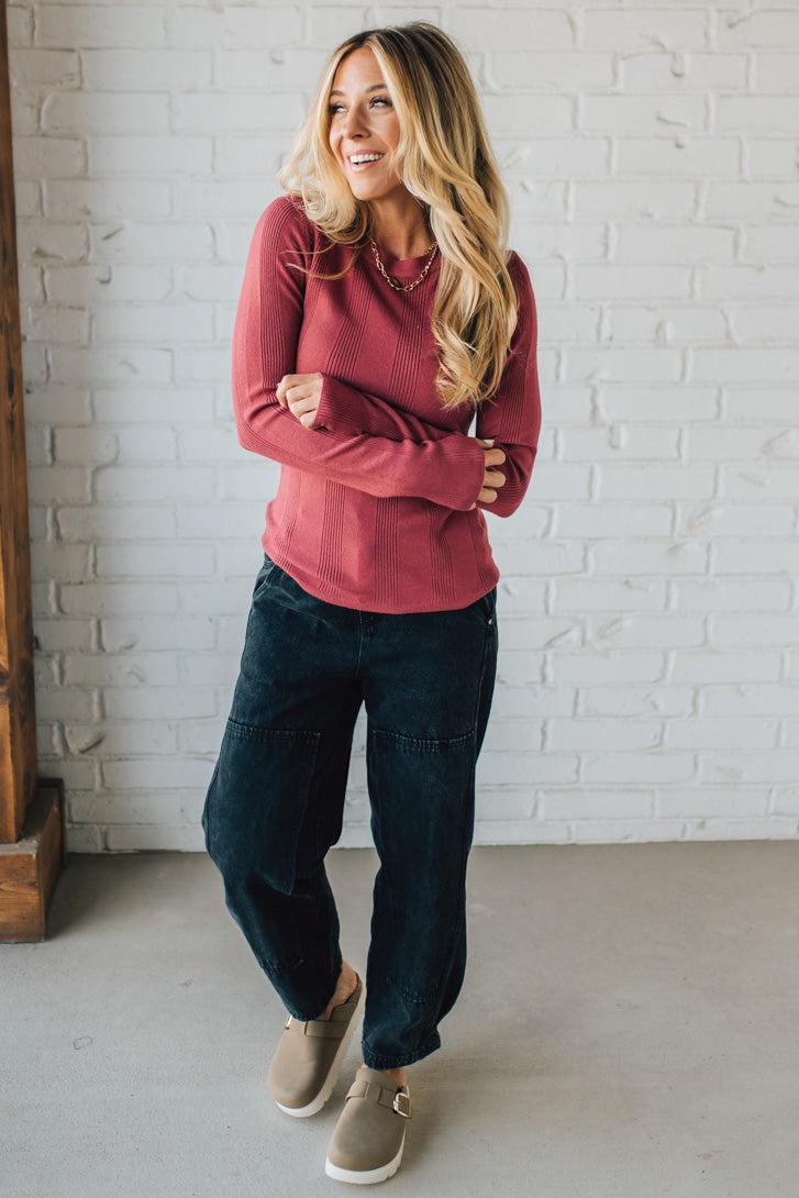 Katie Ribbed Slim Sweater