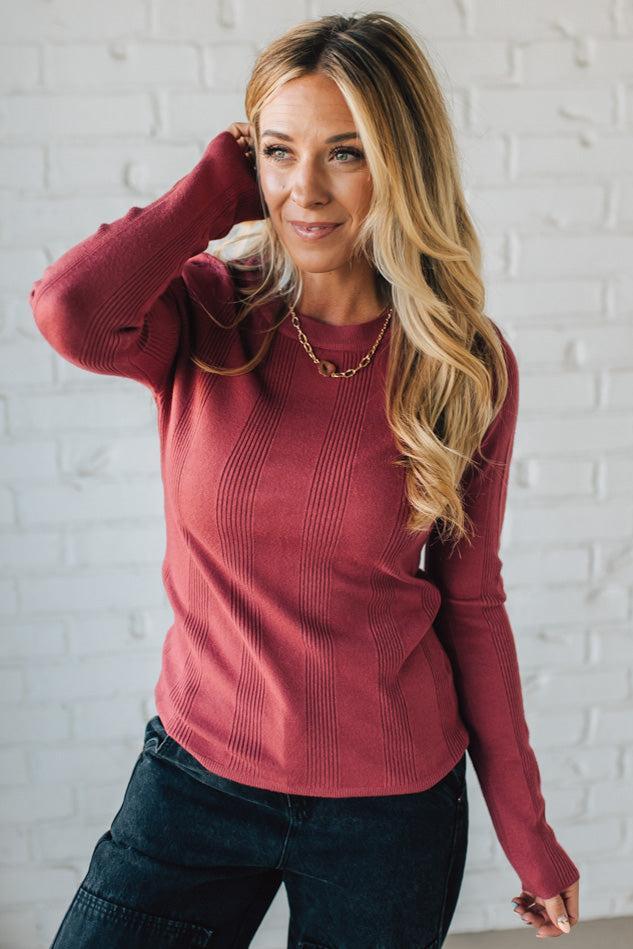 Katie Ribbed Slim Sweater