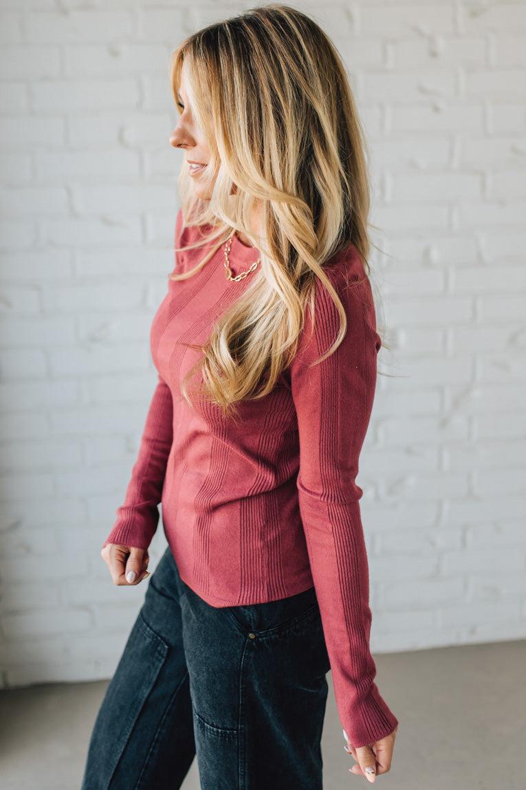 Katie Ribbed Slim Sweater