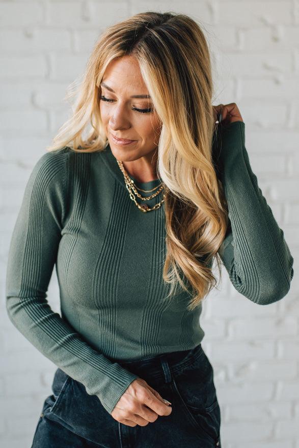 Katie Ribbed Slim Sweater
