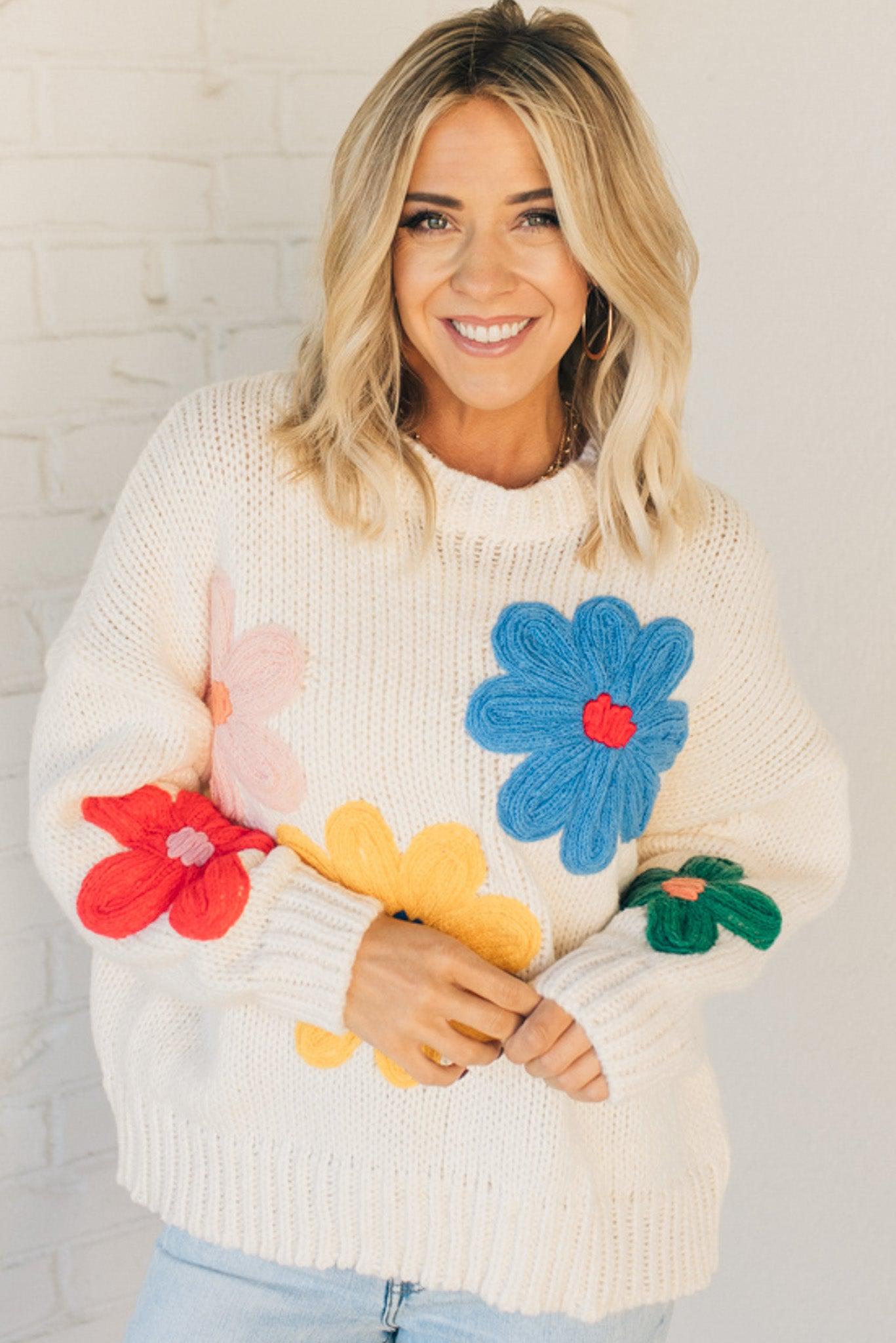 Lennon Floral Woven Sweater