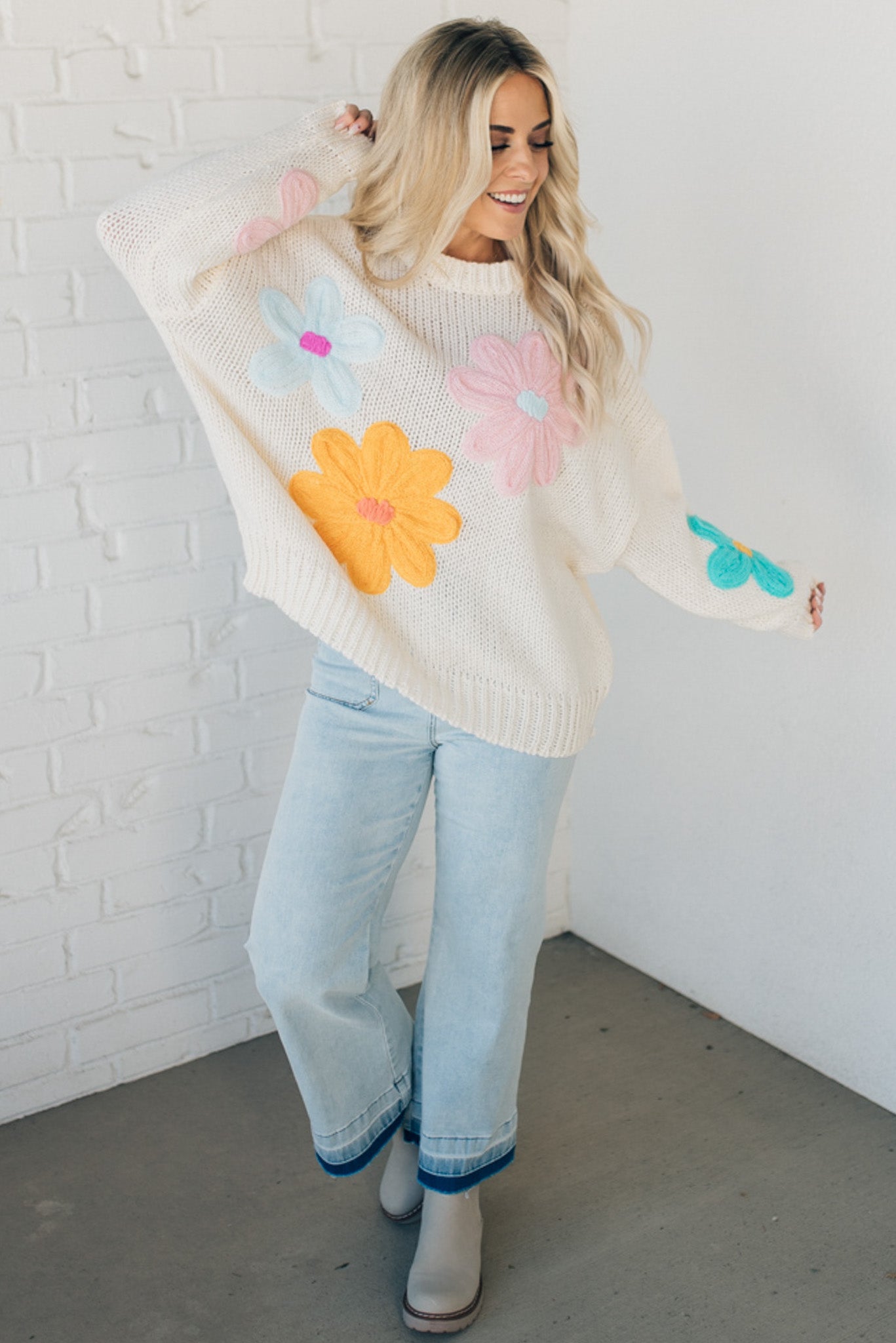 Lennon Floral Woven Sweater