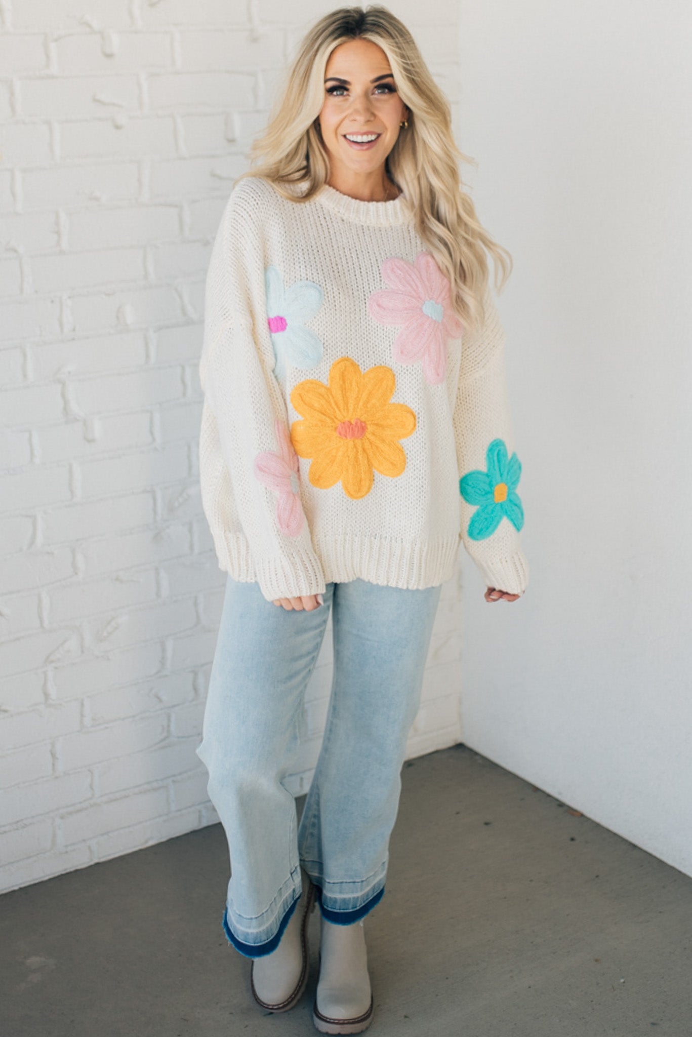 Lennon Floral Woven Sweater