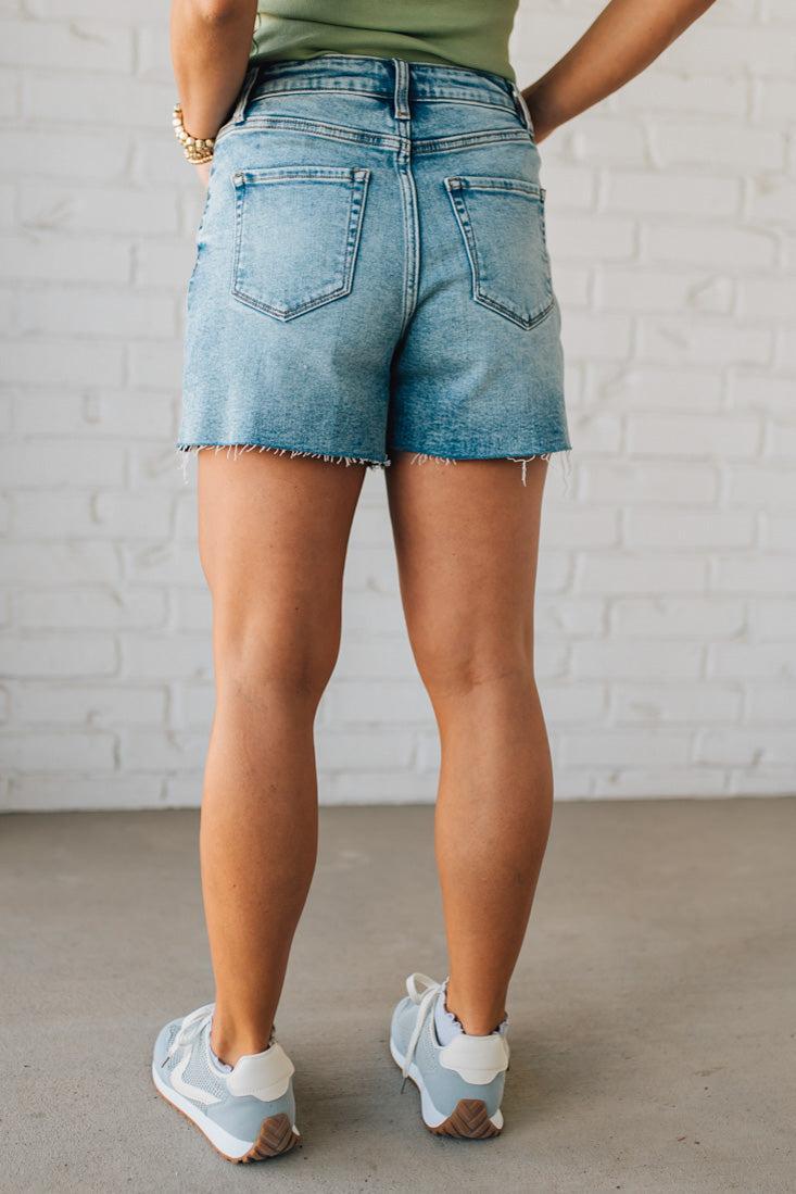 Livvy Acid Wash Cut Off Shorts