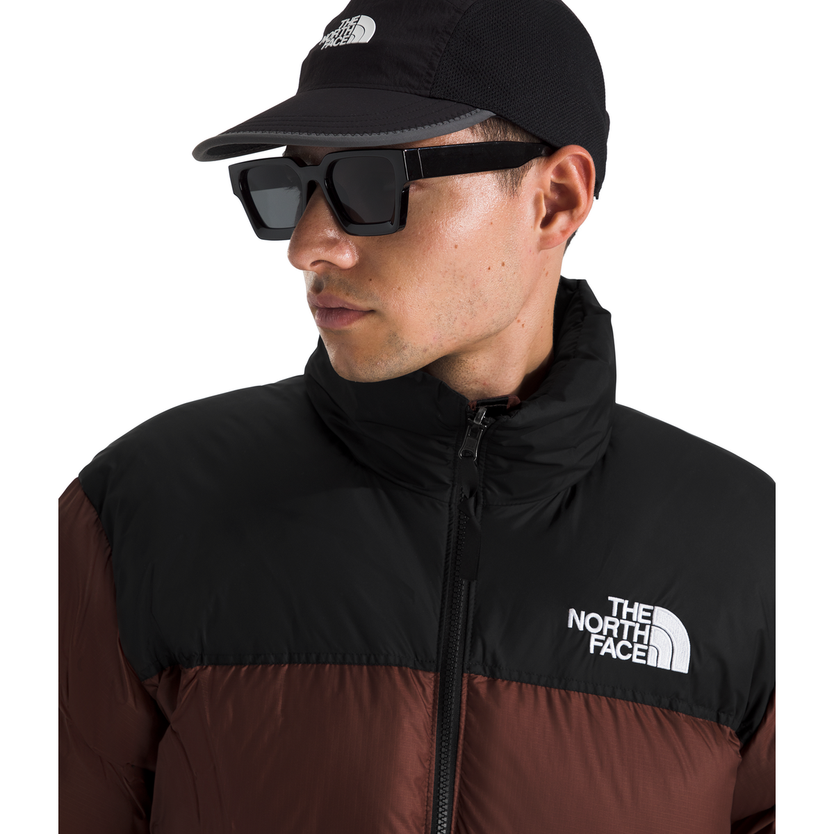 The North Face Men's 1996 Retro Nuptse Jacket in Ember Soil/TNF Black