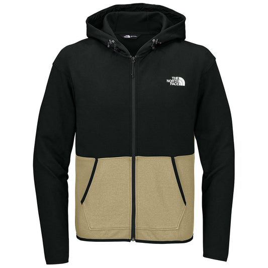 The North Face Men's Khaki Stone/TNF Black Double-Knit Full-Zip Hoodie