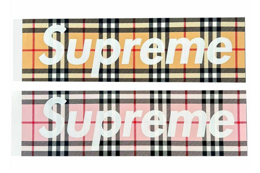 Supreme Burberry Box Logo Sticker Set - view 1