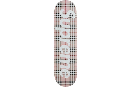 Supreme Burberry Skateboard Deck Pink