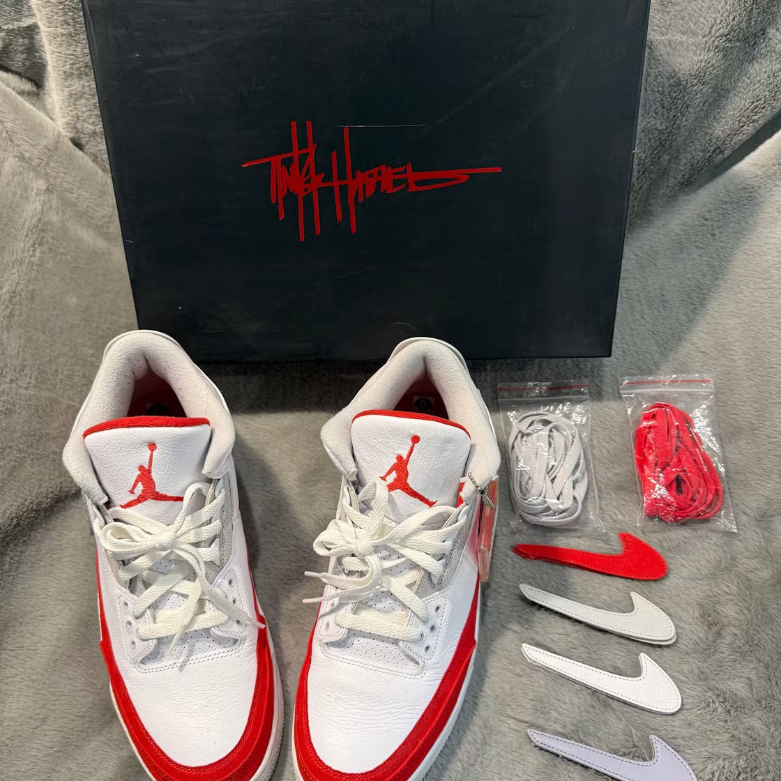 Used - Air Jordan 3 Retro Tinker White University Red - US M 13 - detail 2