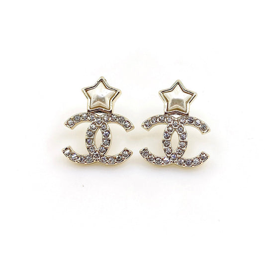 18K  Chanel Star Crystals Earrings