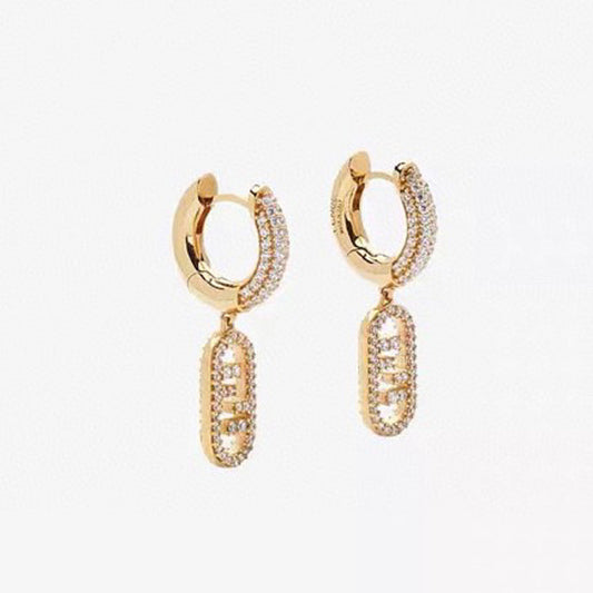 18K Fendi OLock Earrings